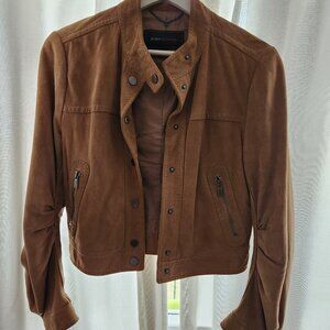 BCBG Suede Jacket Genuine Leather